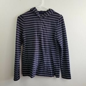 Talbots Petites Blue White Striped Sweater P XS